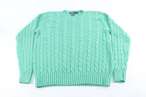 Polo by Ralph Lauren Embroidered Logo Seafoam Green Sweater