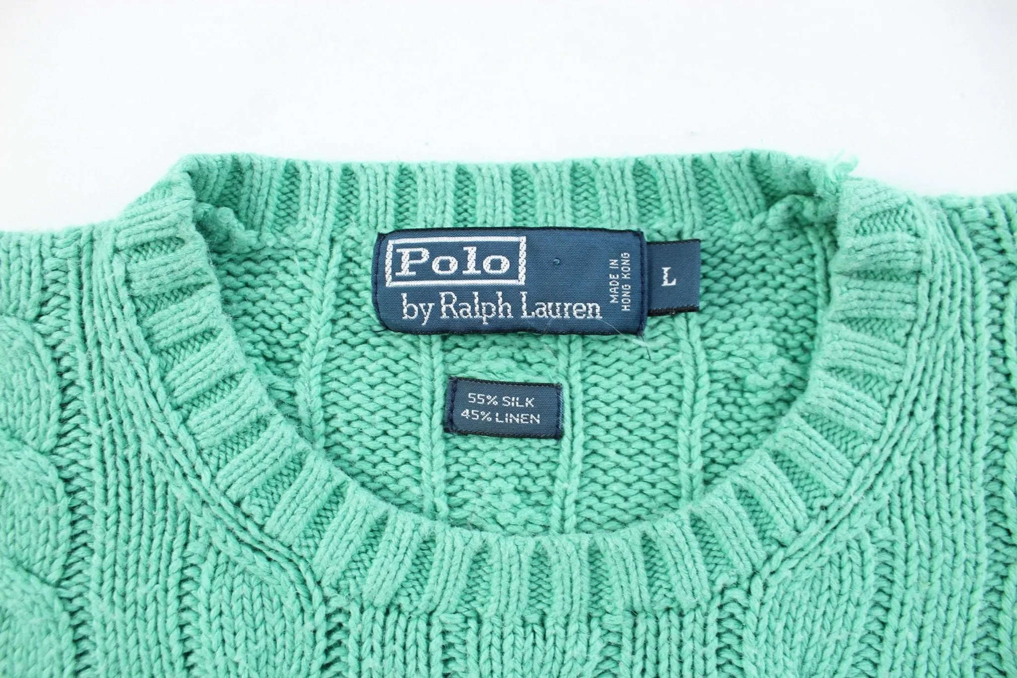 Polo by Ralph Lauren Embroidered Logo Seafoam Green Sweater