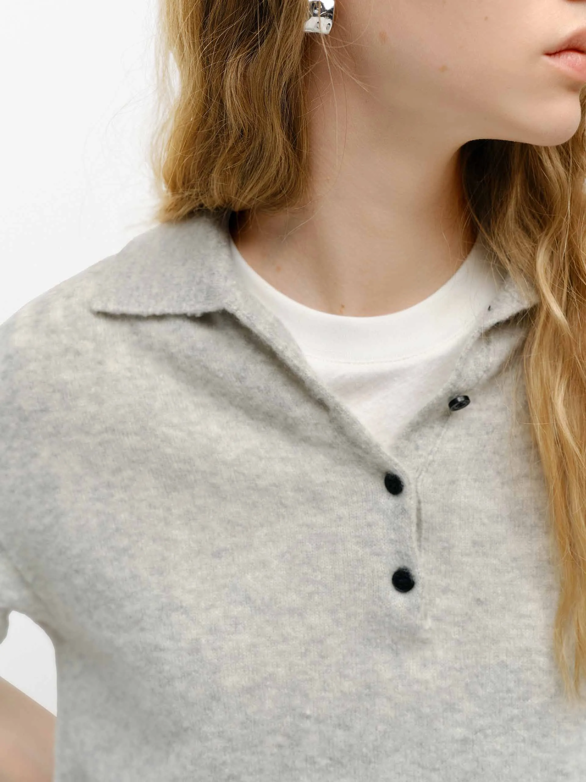 Polo Collar Loose Sweater