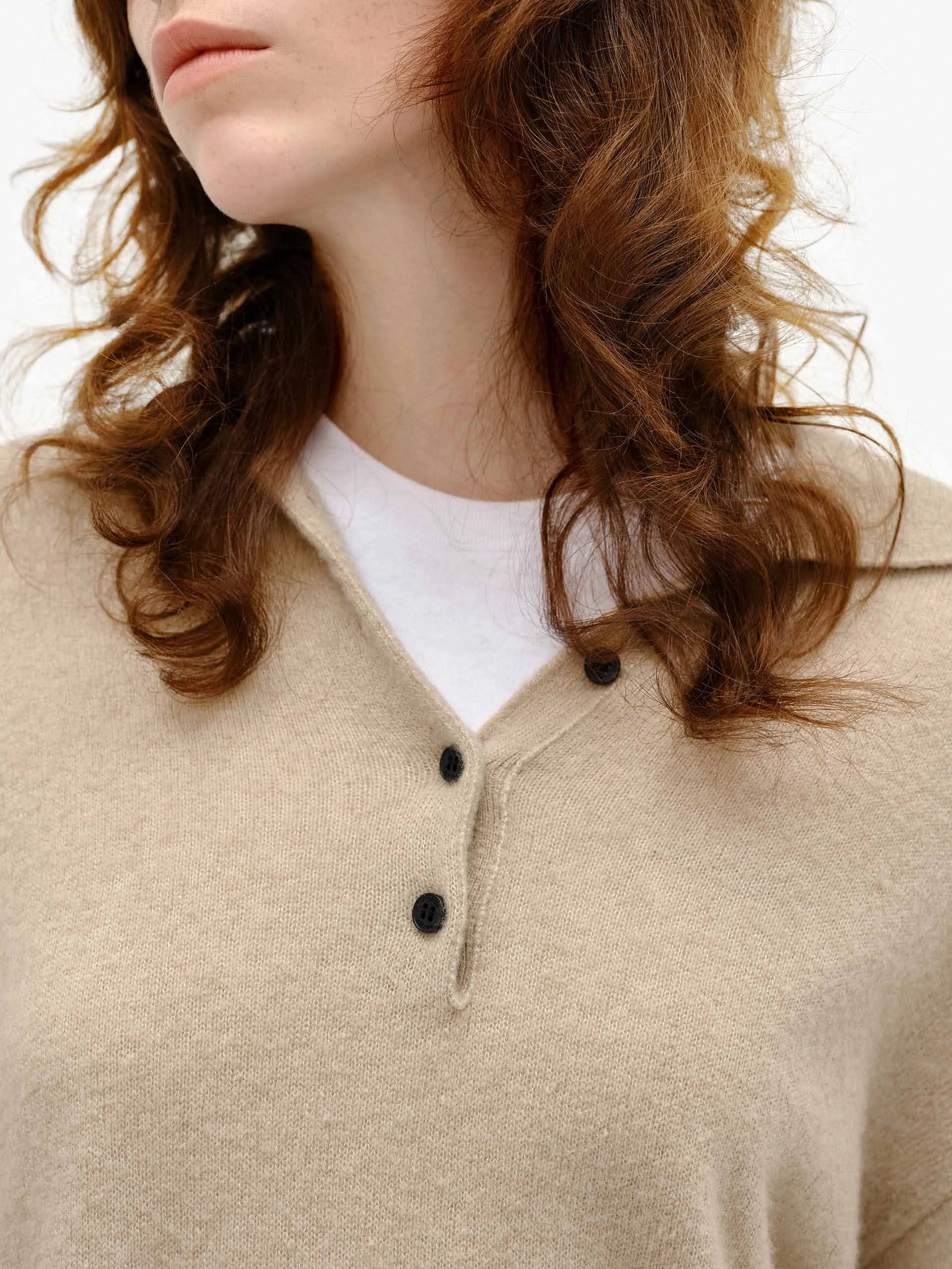 Polo Collar Loose Sweater