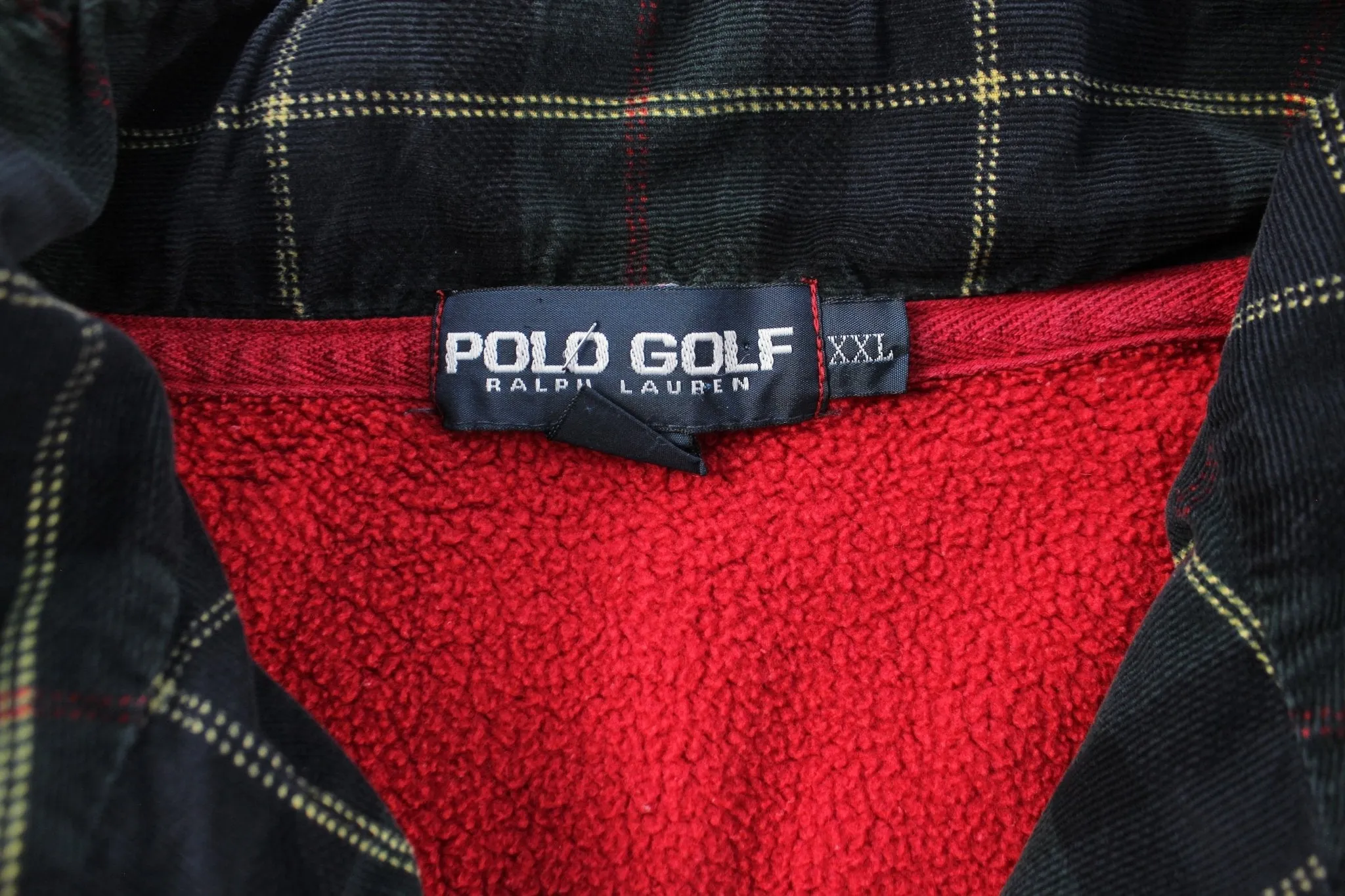 Polo Golf Embroidered Logo Red Quarter Zip Sweater