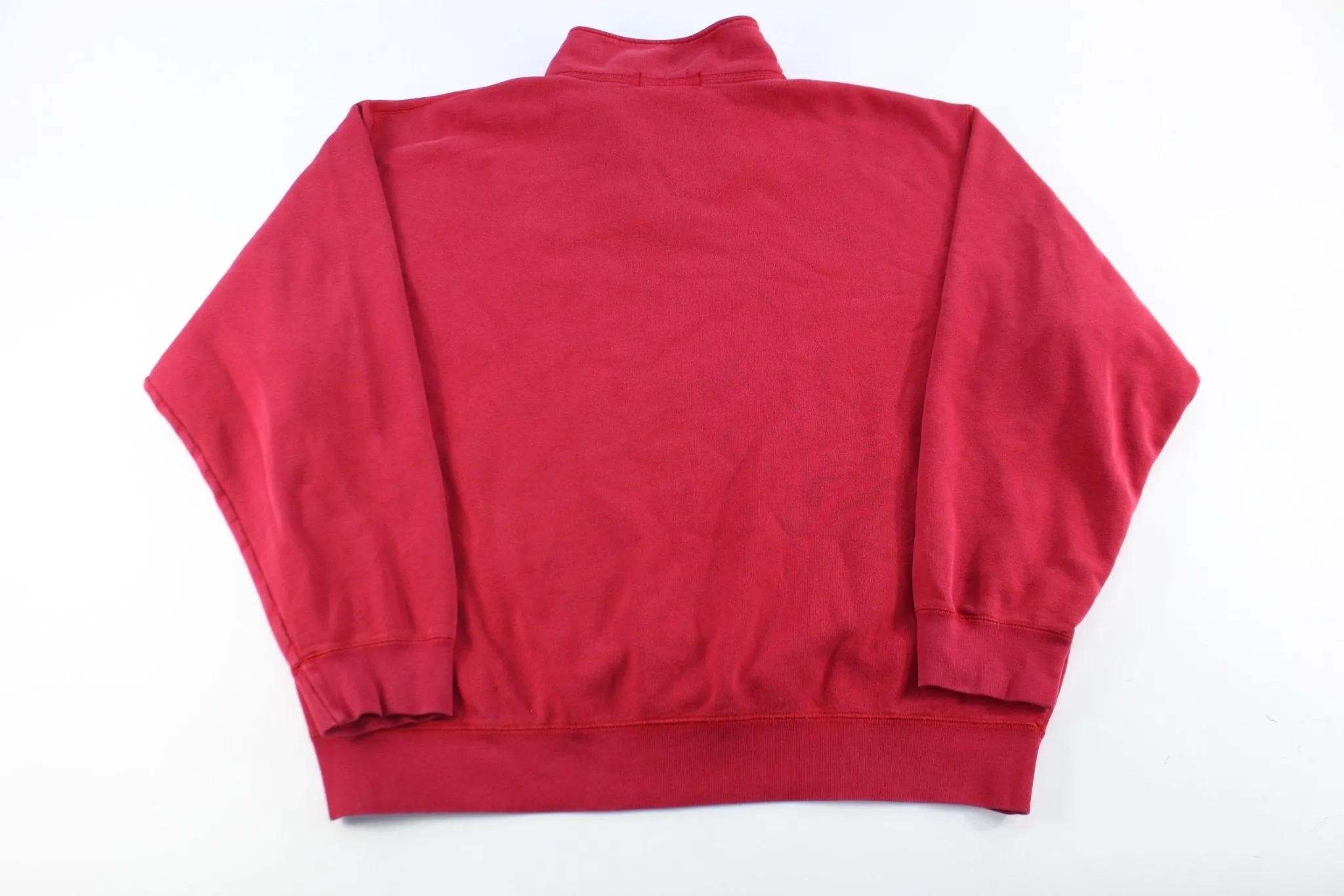 Polo Golf Embroidered Logo Red Quarter Zip Sweater