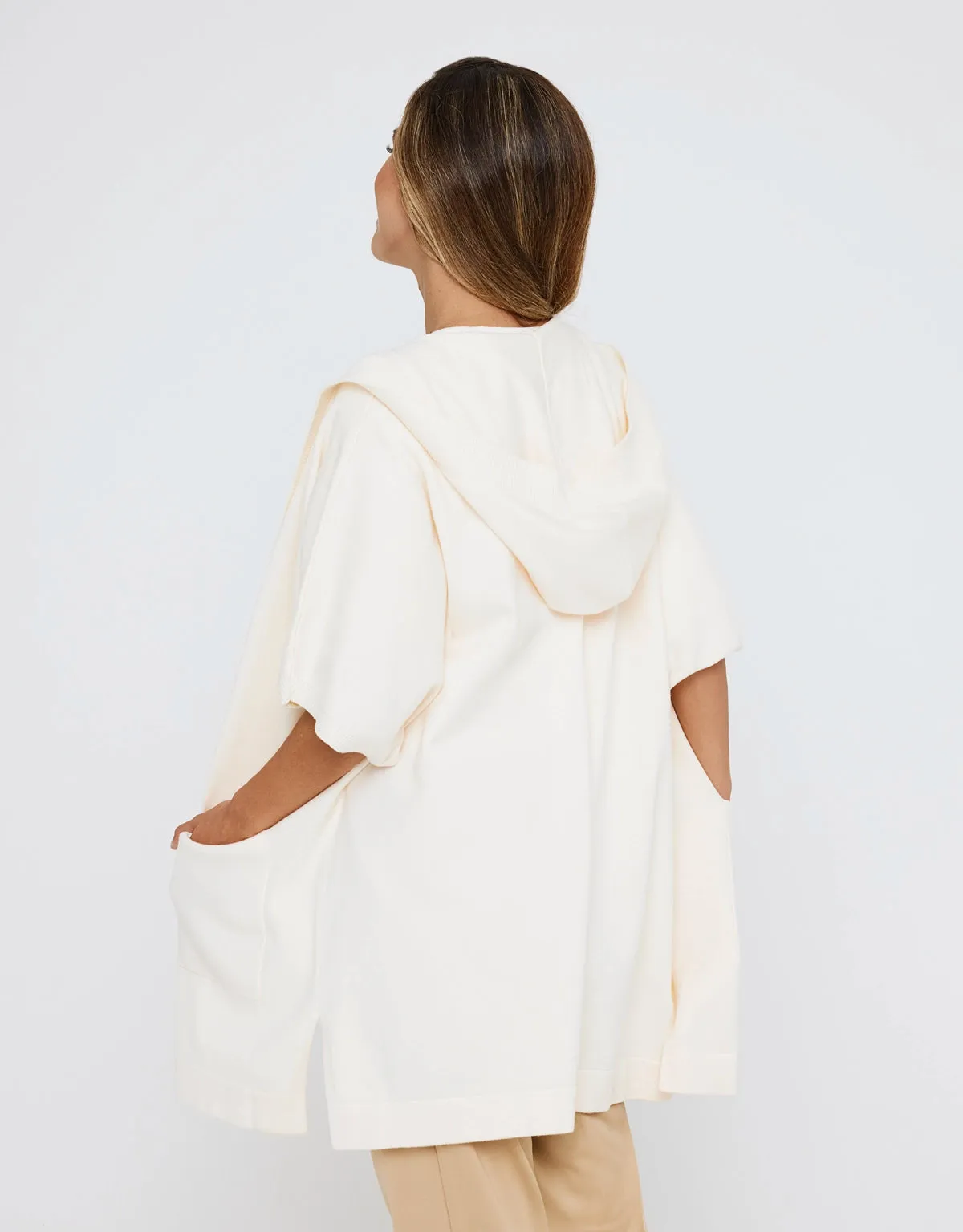 Poncho Abierto Beige - Alfonti