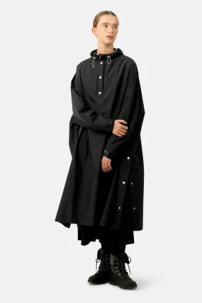 Poncho w. Sleeves - Black