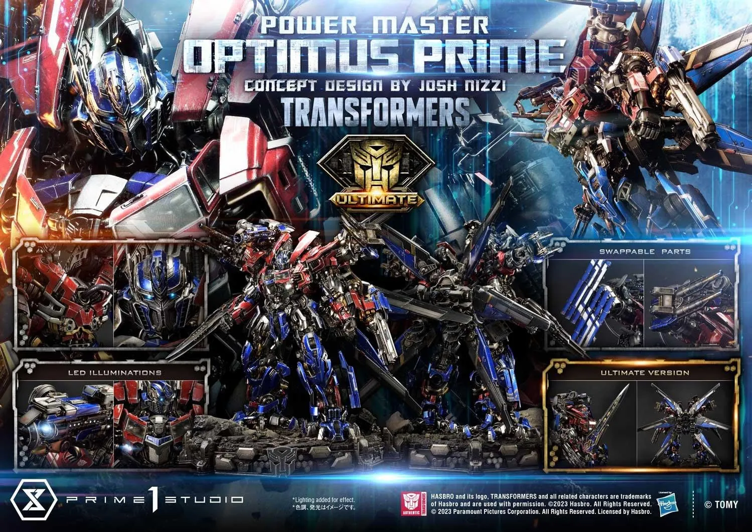 PRE-ORDER: Prime 1 Studio Museum Masterline Transformers (Film) Power Master Optimus Prime (Design by Josh Nizzi) Ultimate Bonus Version Statue