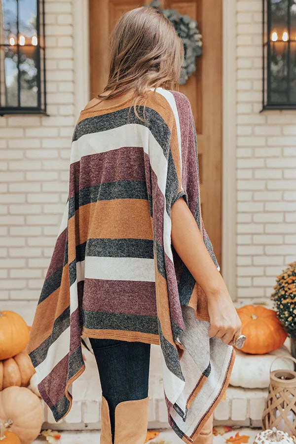 Prosecco On Park Ave Poncho In Camel