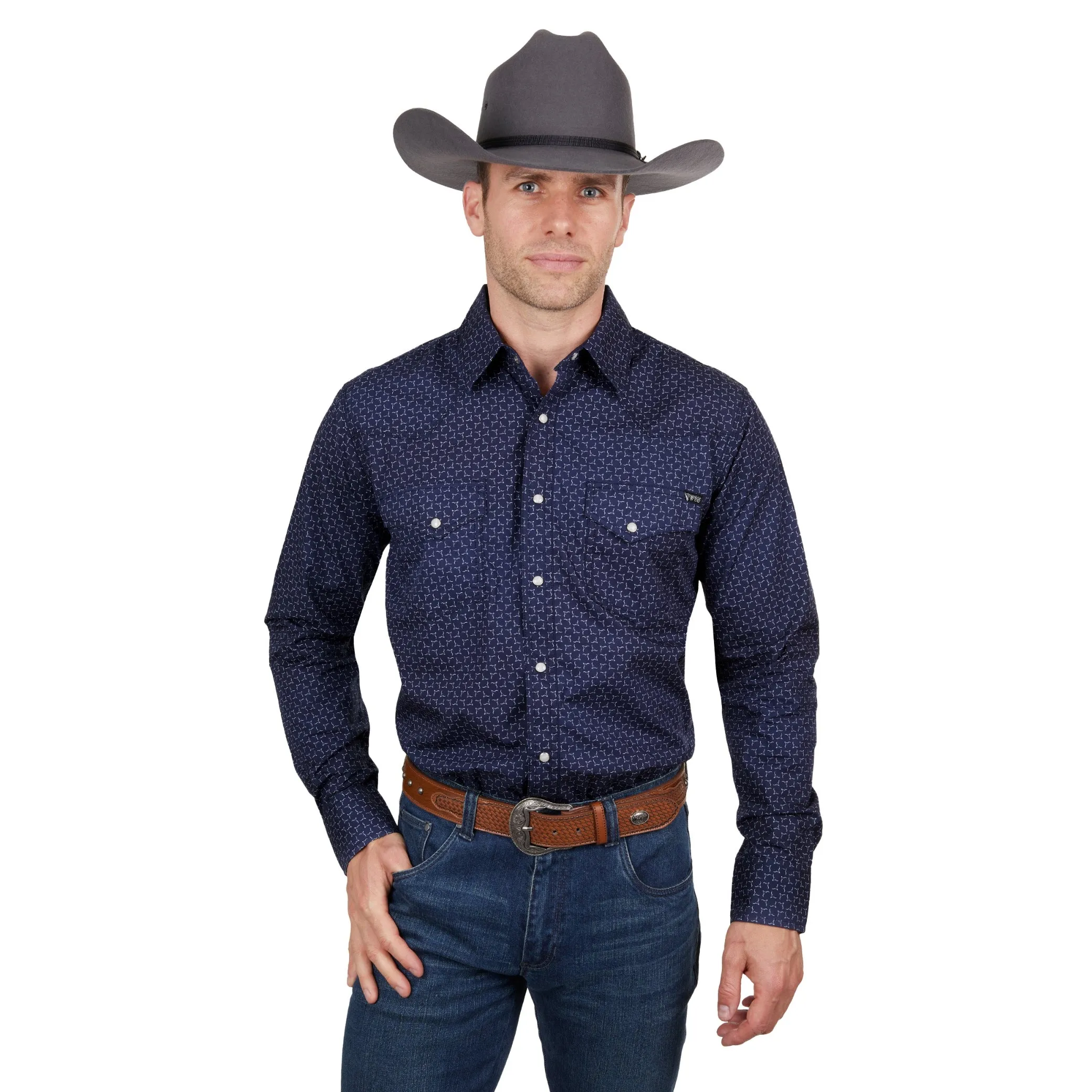 Pure Western Mens Jett Long Sleeve Shirt