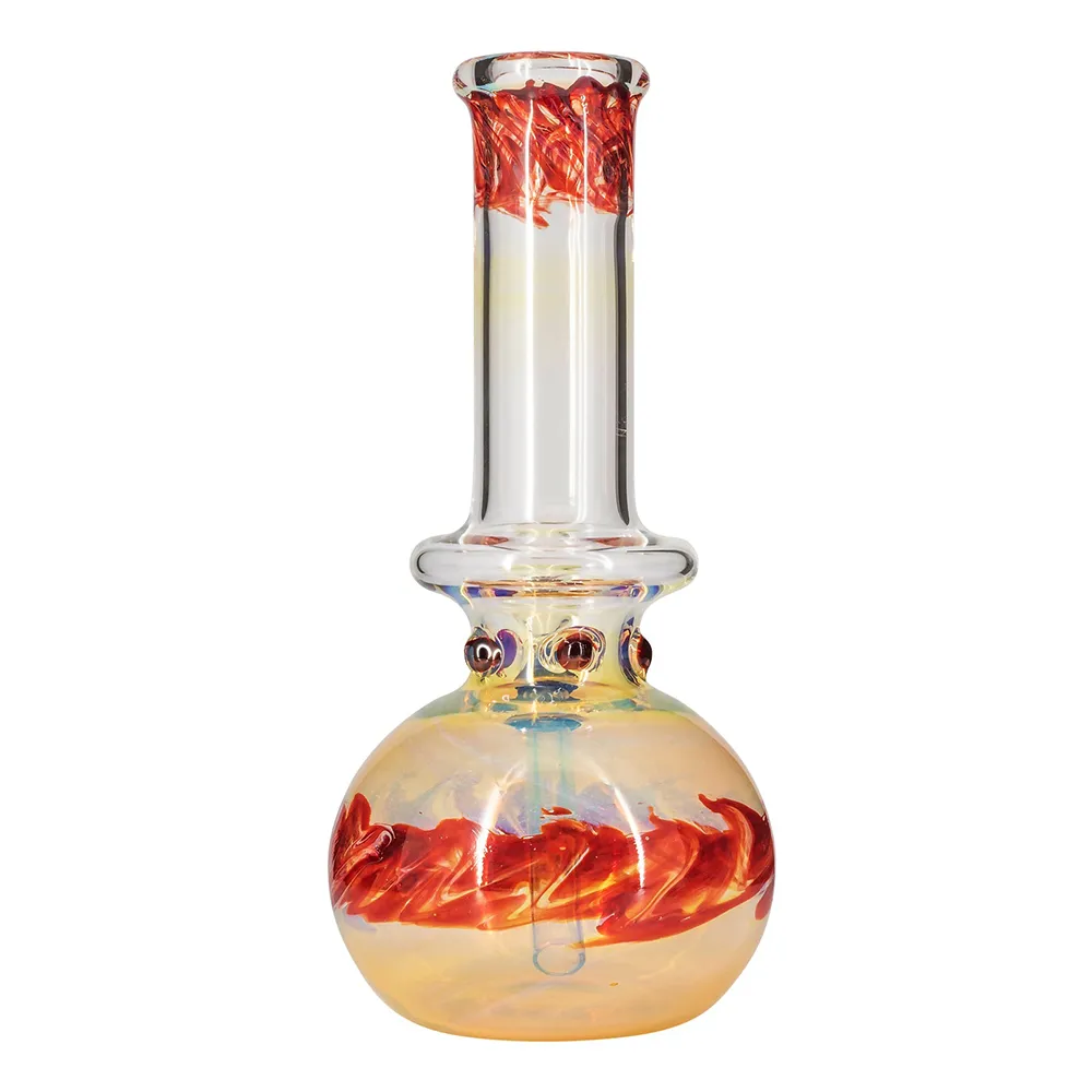 "Time Traveler" Silver Fumed Glass Bubble Base Bongs