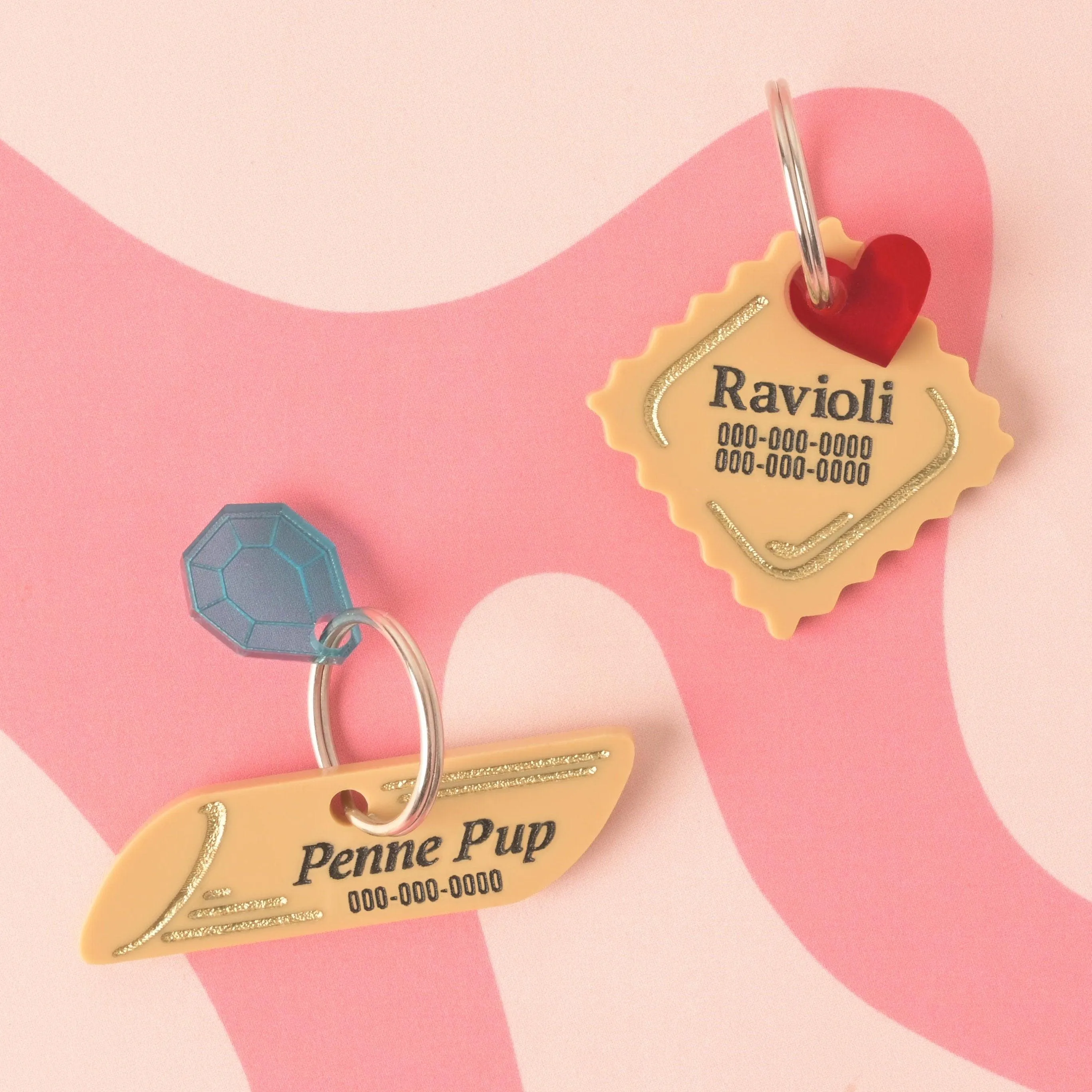 Ravioli Pasta Personalized Pet Tag