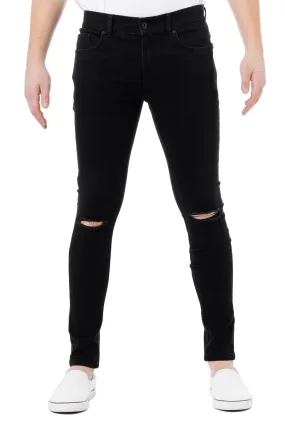 RAW X Men's Skinny Fit Distressed Washed Denim Stretch Jeans