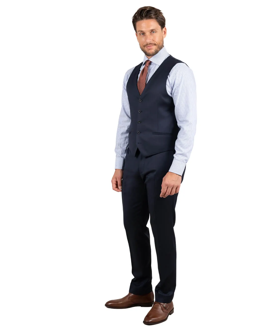 Reda Navy Twill Waistcoat