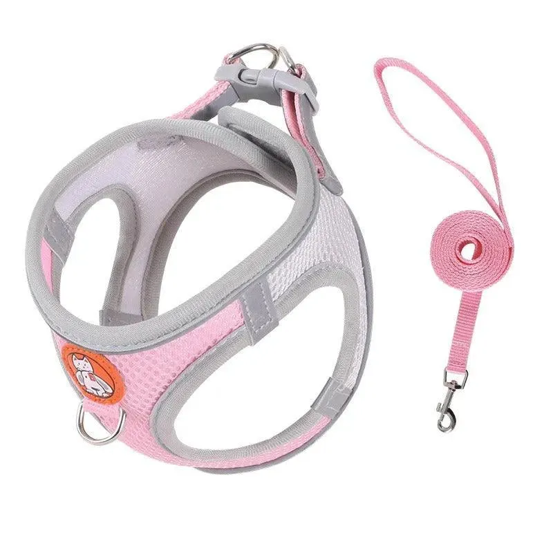 Reflective Nylon Pet Leash and Harness Set