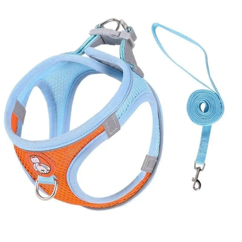 Reflective Nylon Pet Leash and Harness Set