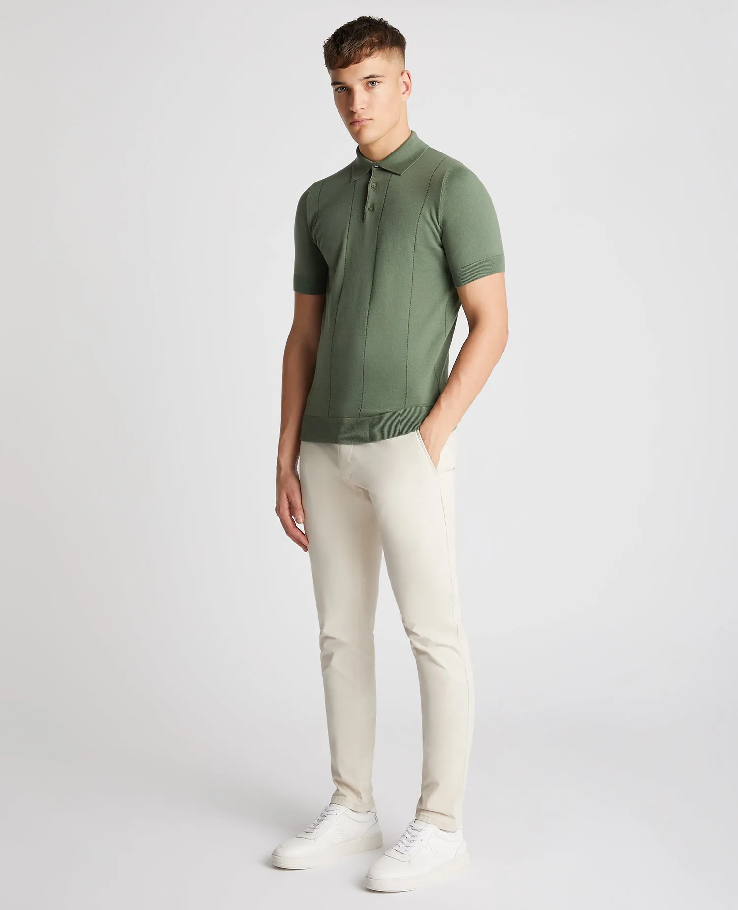 Remus Uomo Short Sleeve Polo Shirt - Green