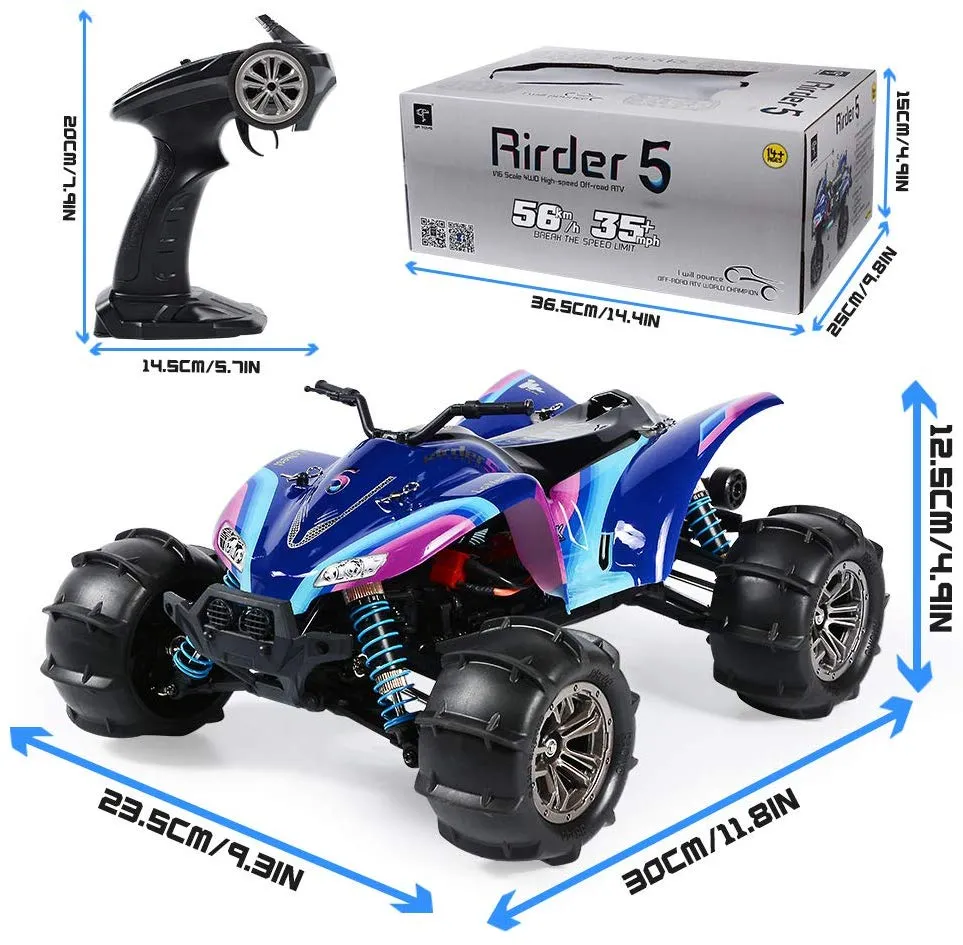 Rider5 S611，1/16  Brushless 4WD ATV 56KM/H  Off-Road RC Waterproof Vehicle