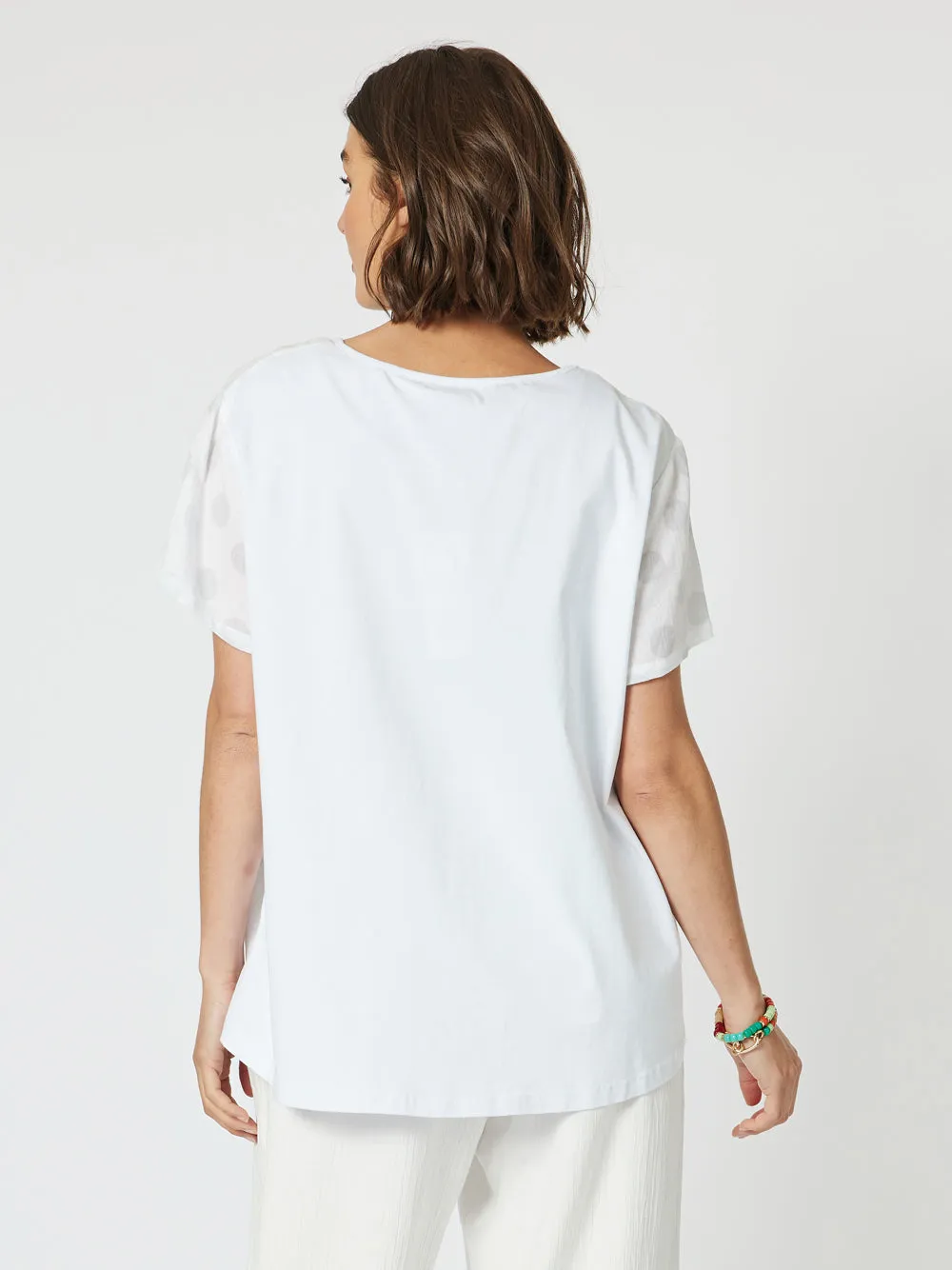 Riviera Spot Tee - White