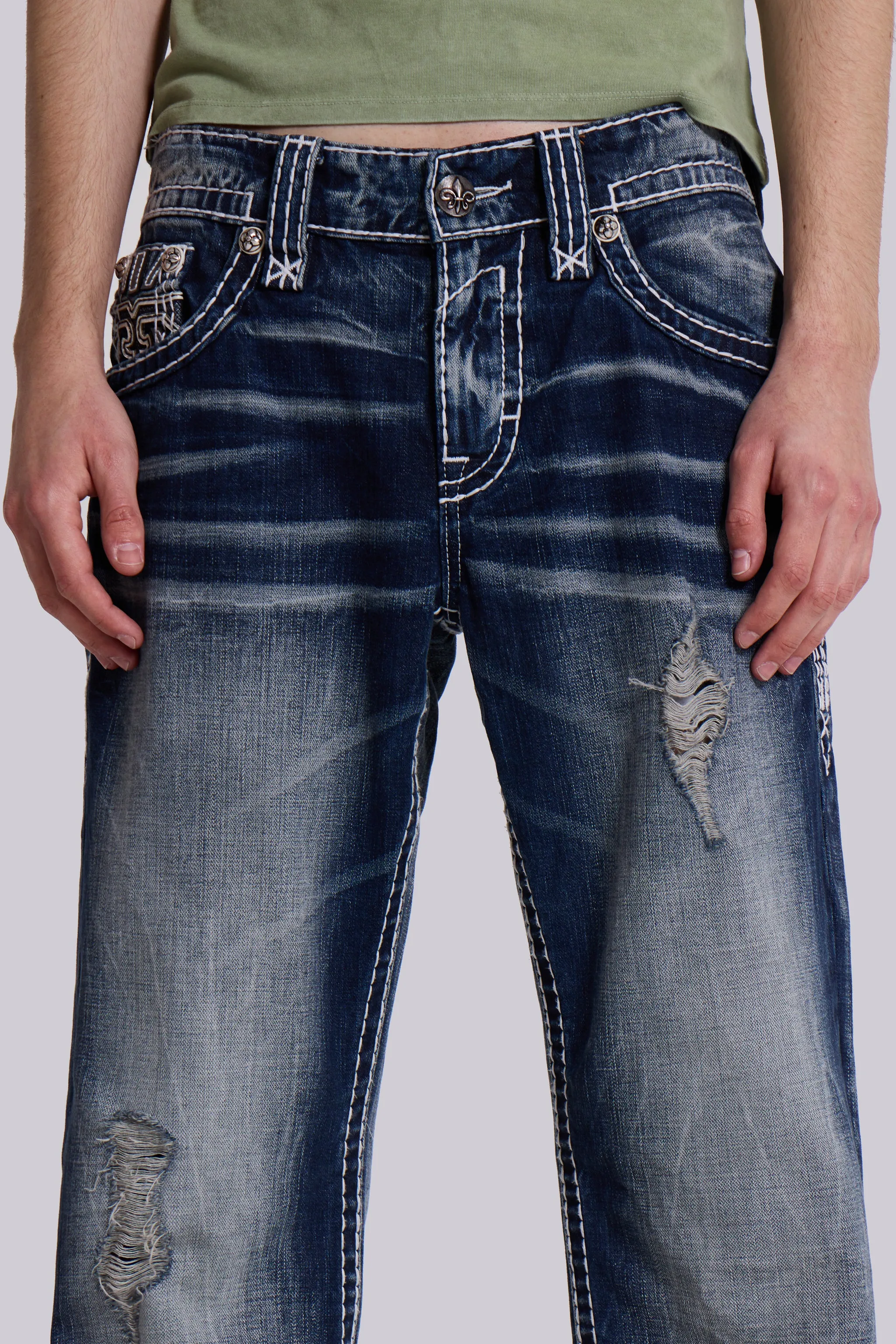 Rock Revival Mid Blue Gwen Bootcut Jeans