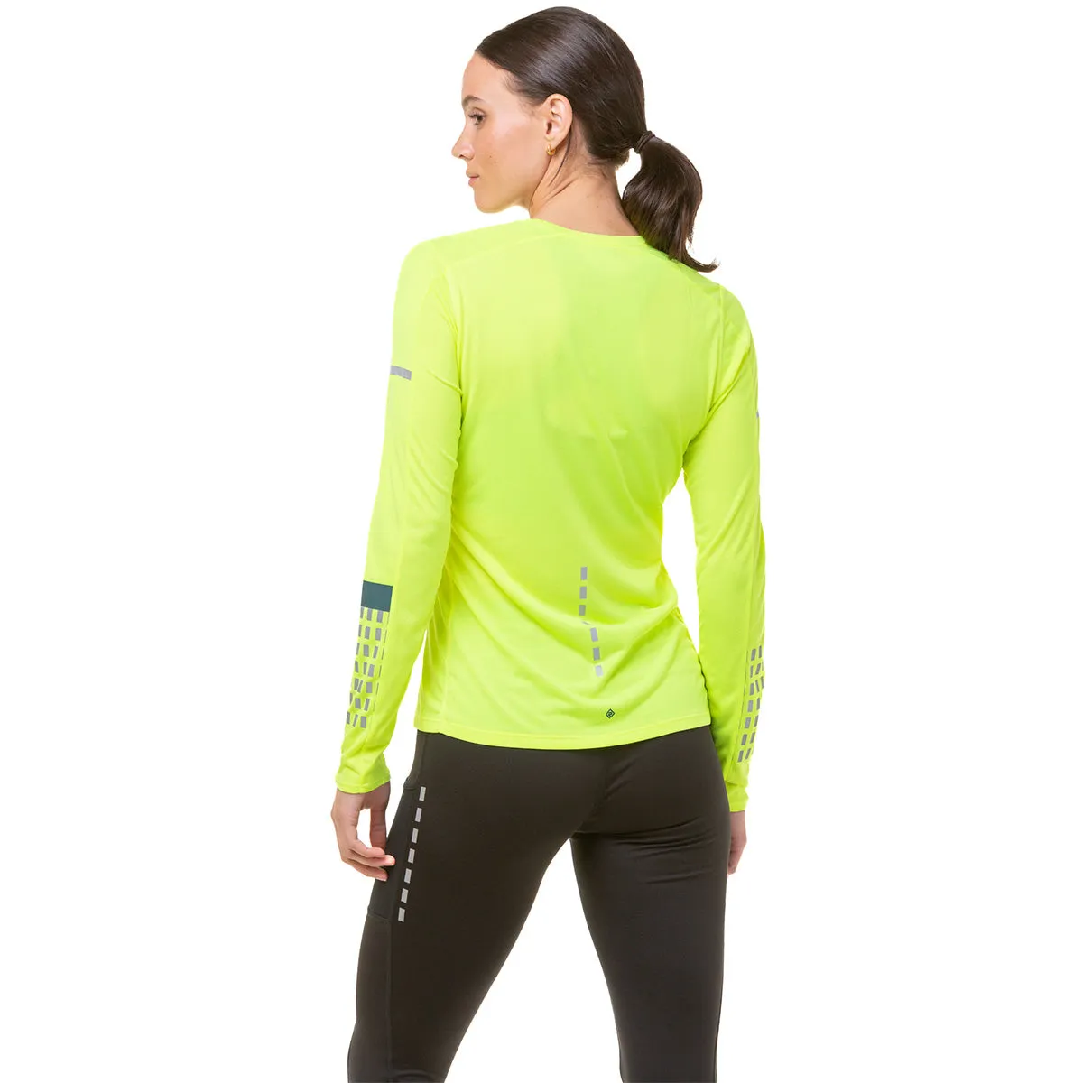 Ronhill Tech Afterhours Long Sleeve Tee Womens | Flyellow/dplagn/rflct