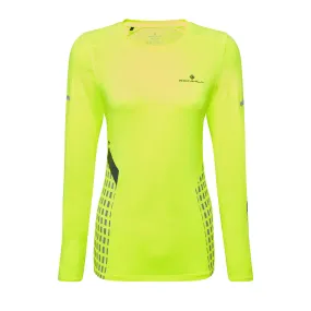 Ronhill Tech Afterhours Long Sleeve Tee Womens | Flyellow/dplagn/rflct