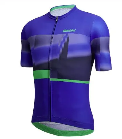 Santini Men's Mirage Summer Jersey - Blue