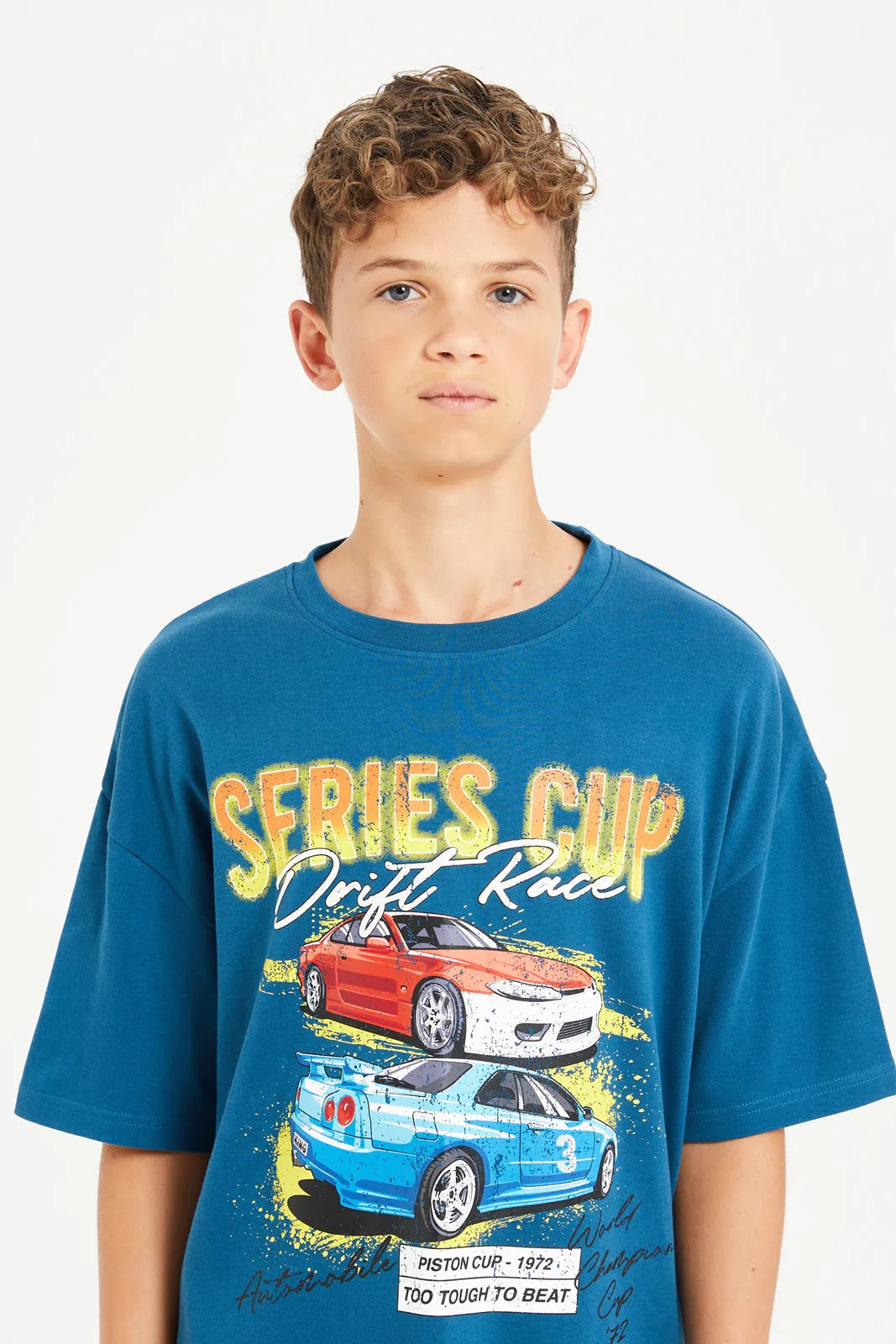 Senior Boys Blue Series Cup Oversize T-Shirt