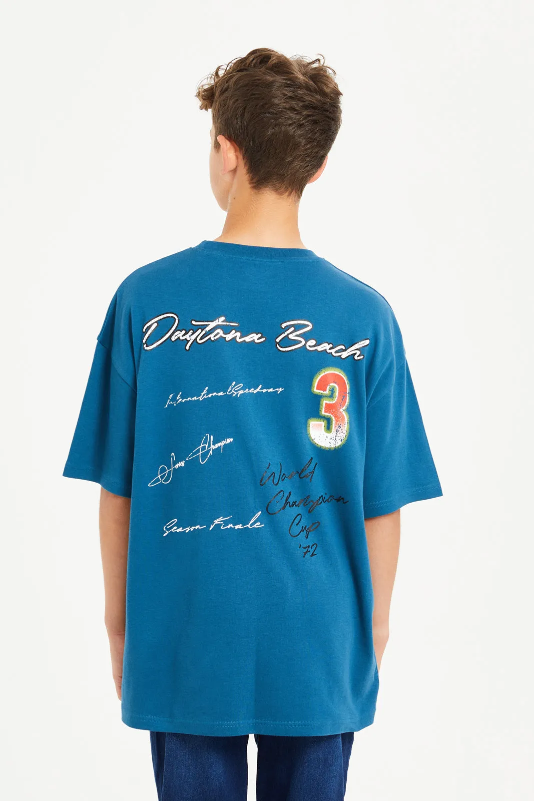 Senior Boys Blue Series Cup Oversize T-Shirt