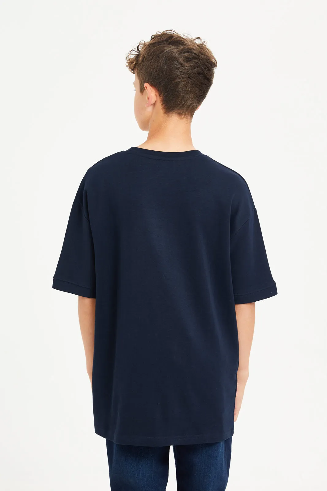 Senior Boys Navy Oversize T-Shirt