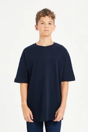 Senior Boys Navy Oversize T-Shirt