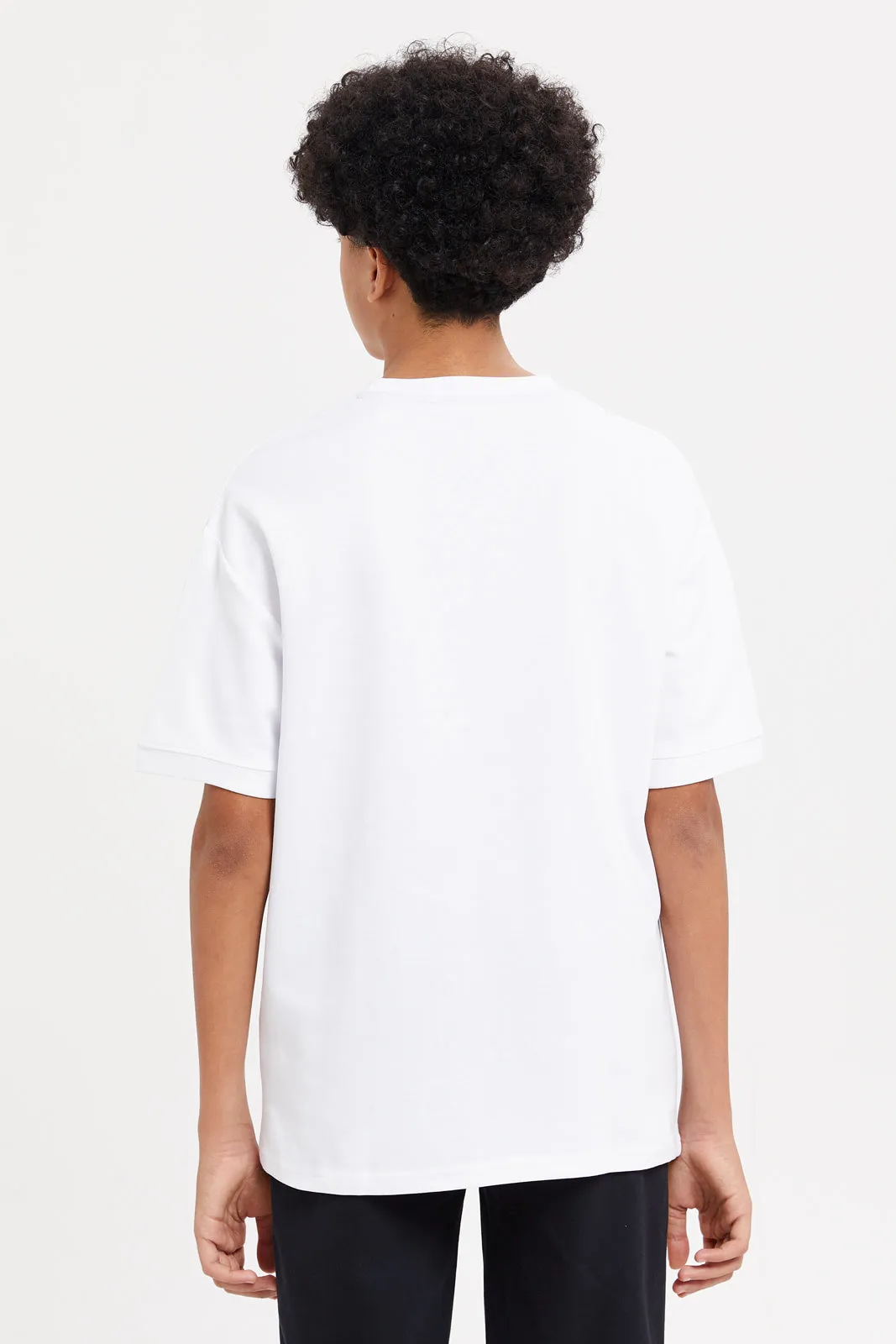 Senior Boys White Oversize T-Shirt