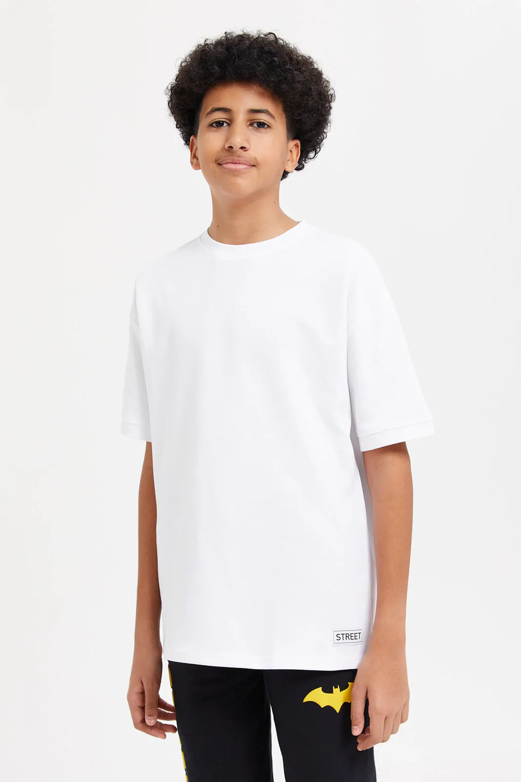 Senior Boys White Oversize T-Shirt