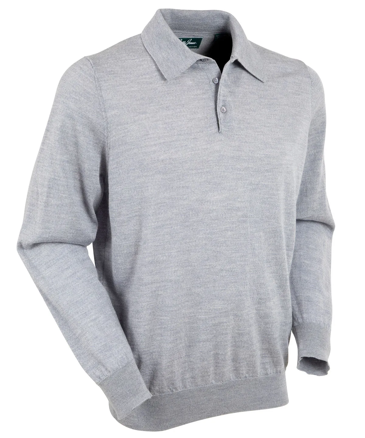 Signature Ultra Light 100% Merino Wool Long-Sleeve Polo Sweater