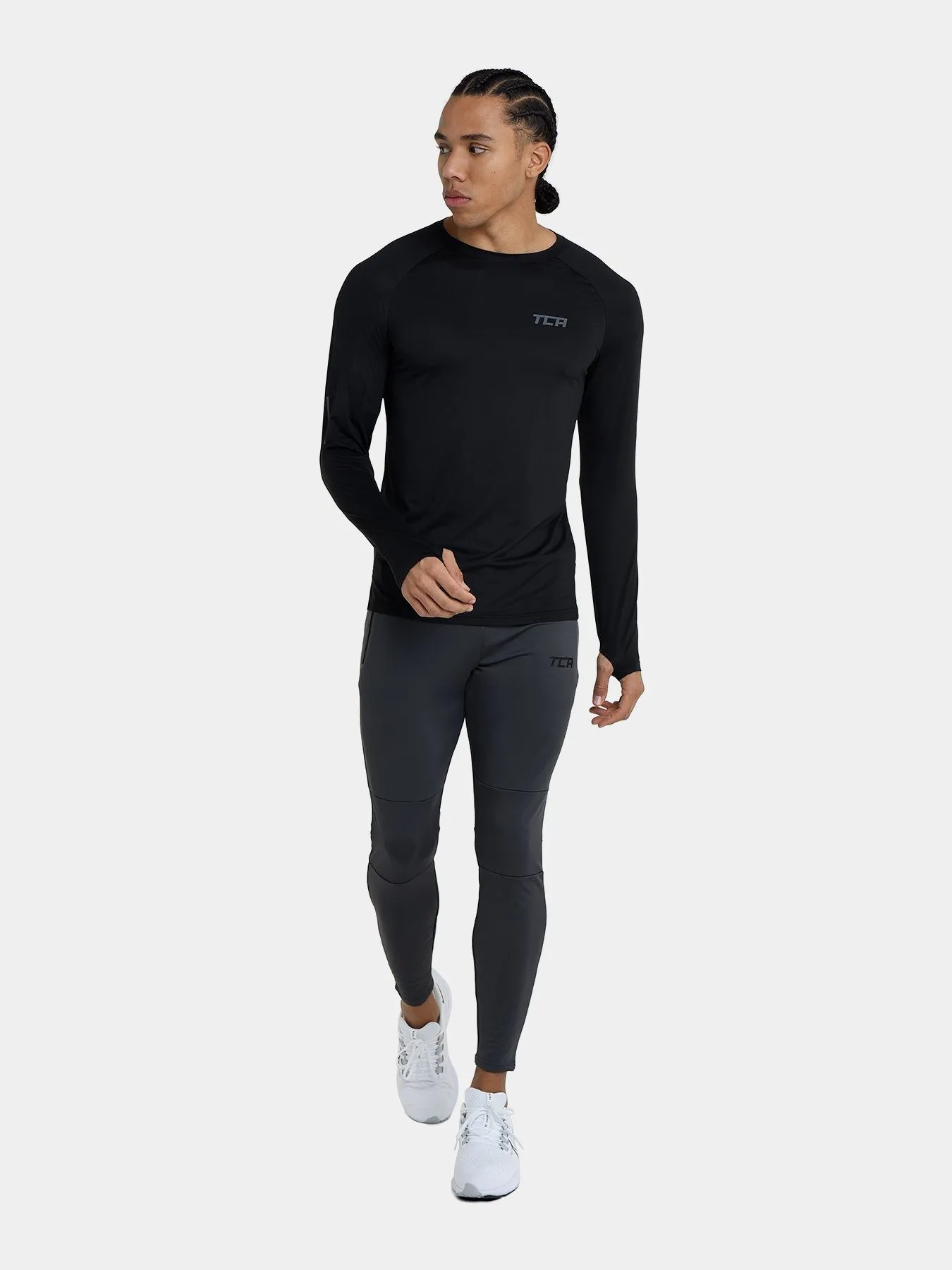 Sonic Long Sleeve Crew Neck Running Top With Thumbholes & Reflective Strips