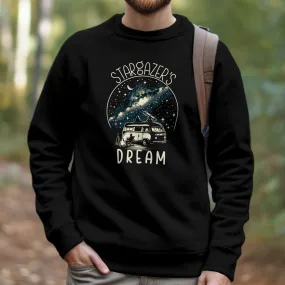 Stargazer's Dream T-Shirt, Unisex Cosmic Bull Print, Starry Night Camping Van Tee, Boho Style Casual Shirt, Astronomy Lovers Top, Sweatshirt