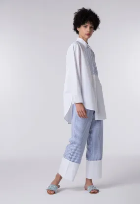 Striped Contrast Hem Culottes