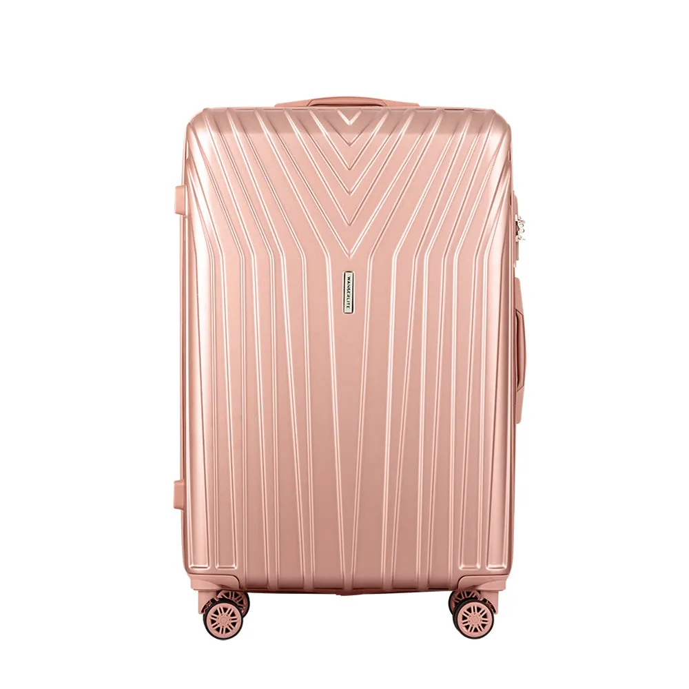 Suitcase Sets 3 Pc -Lightweight - Pink