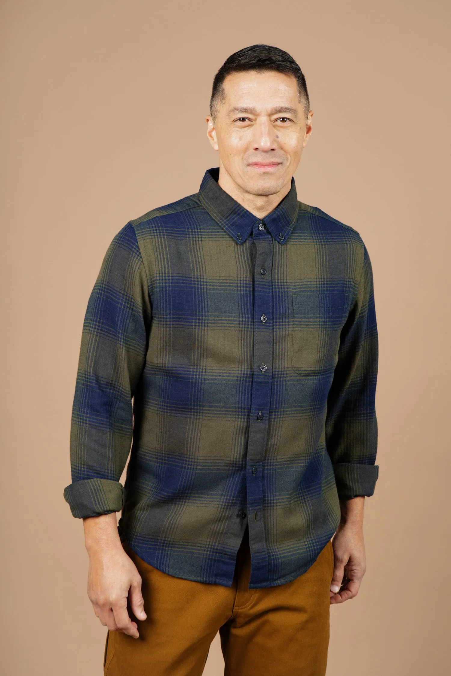 Sutton Slim Shirt / Pacific Ombre Plaid