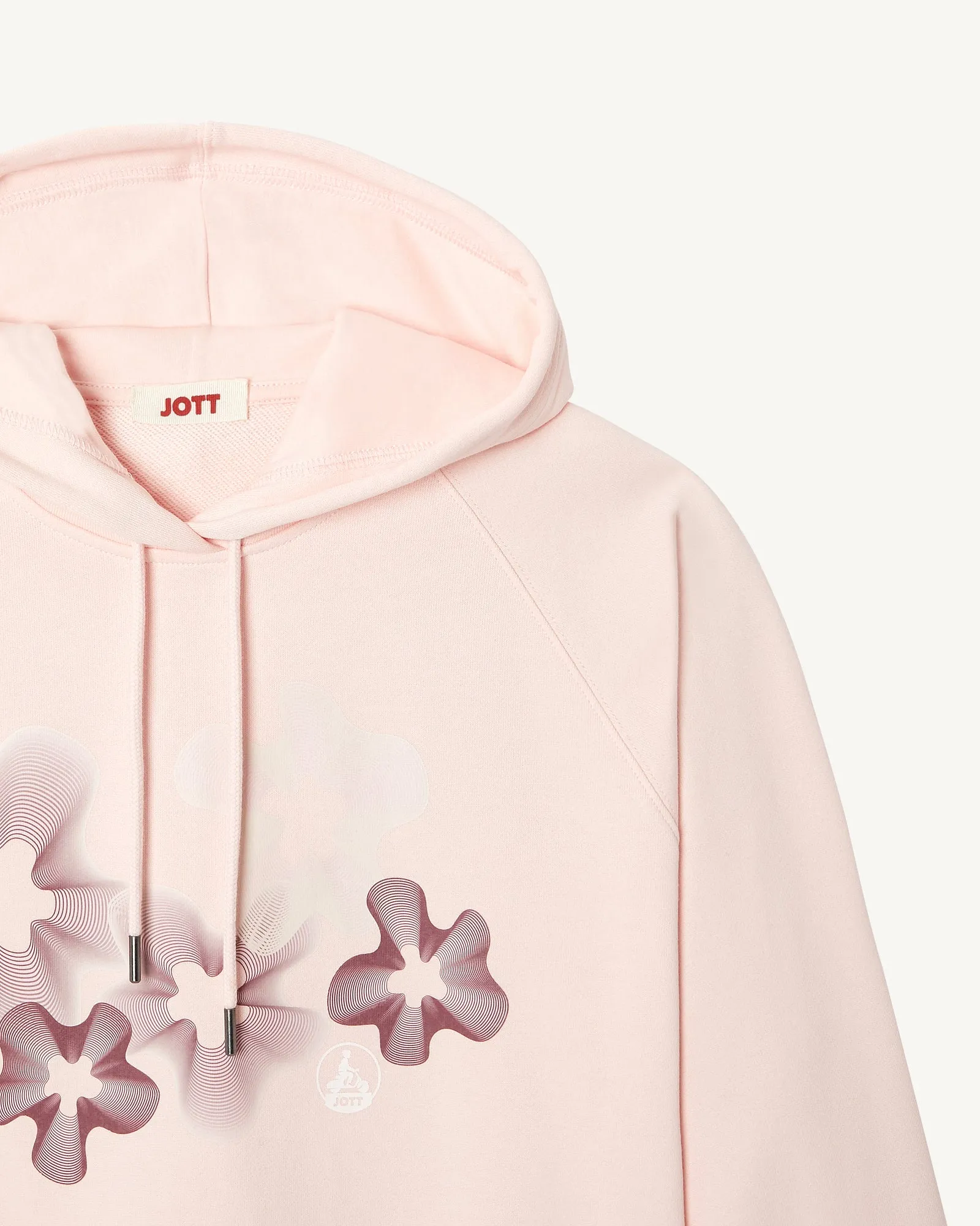 Sweat fleuri femme en coton biologique Rose clair Medina