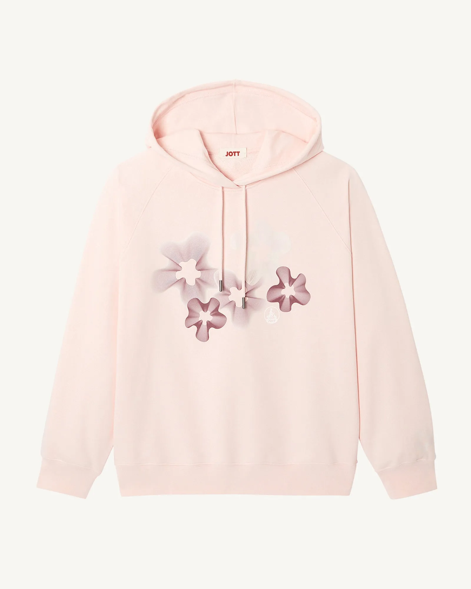 Sweat fleuri femme en coton biologique Rose clair Medina