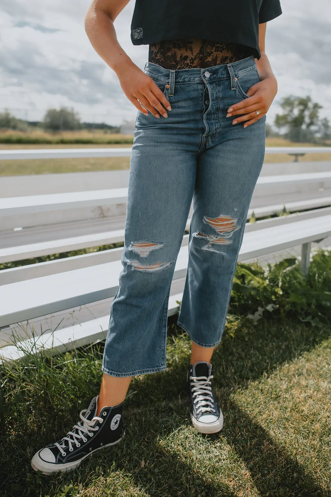 The Ribcage Straight Ankle Distressed by Levi's - After Love