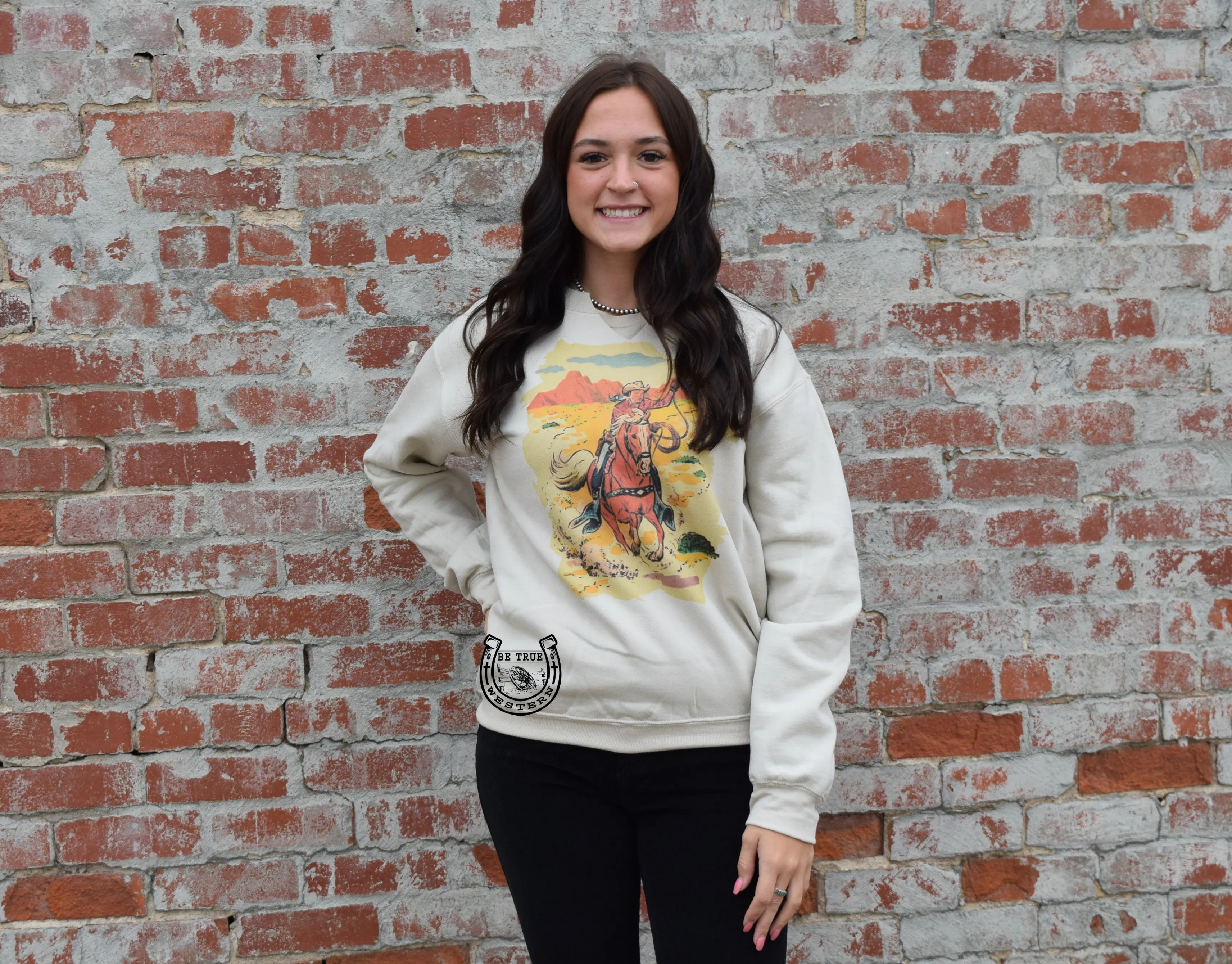 The Wild West Cosmic Graphic Crewneck Sweater