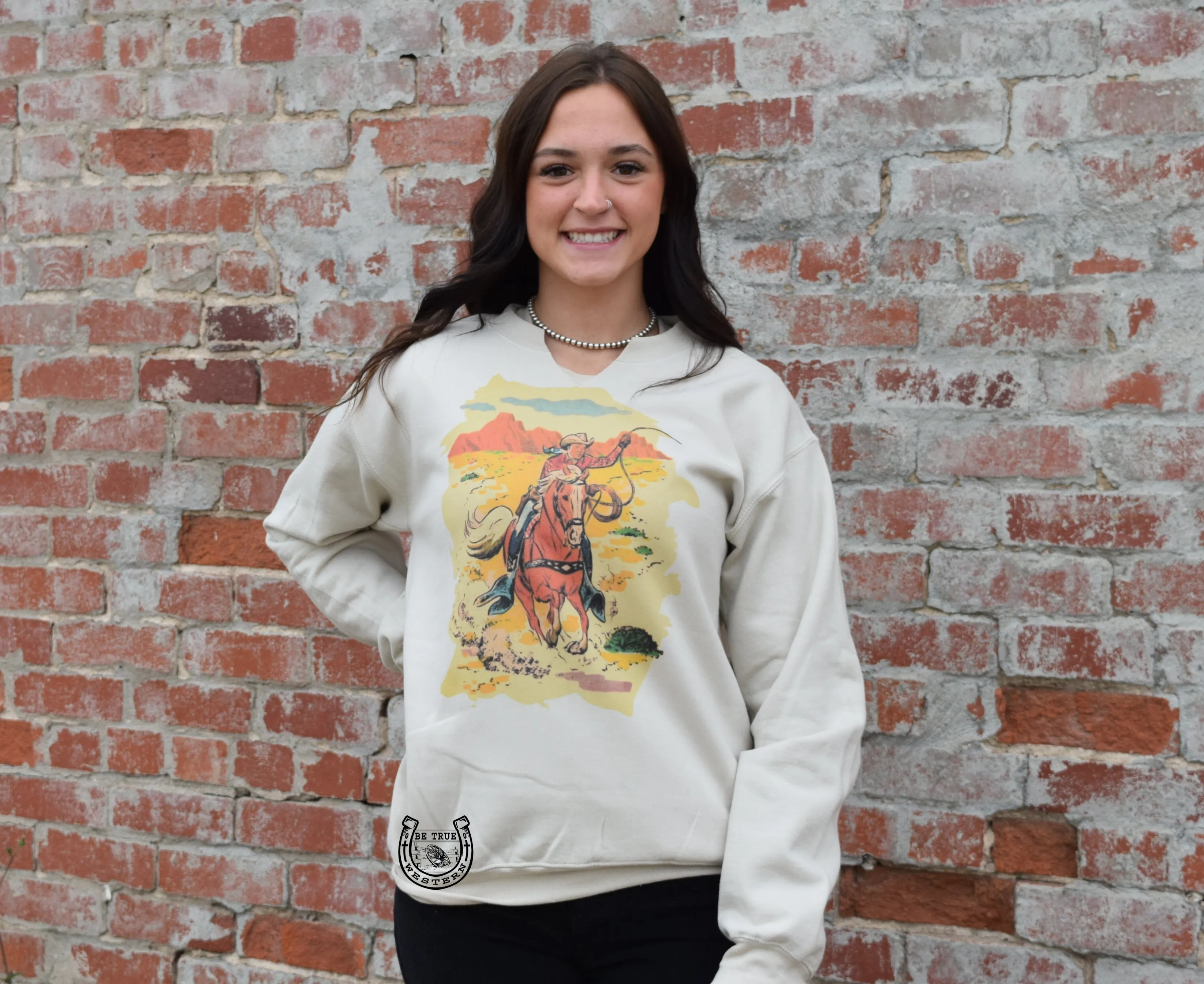 The Wild West Cosmic Graphic Crewneck Sweater