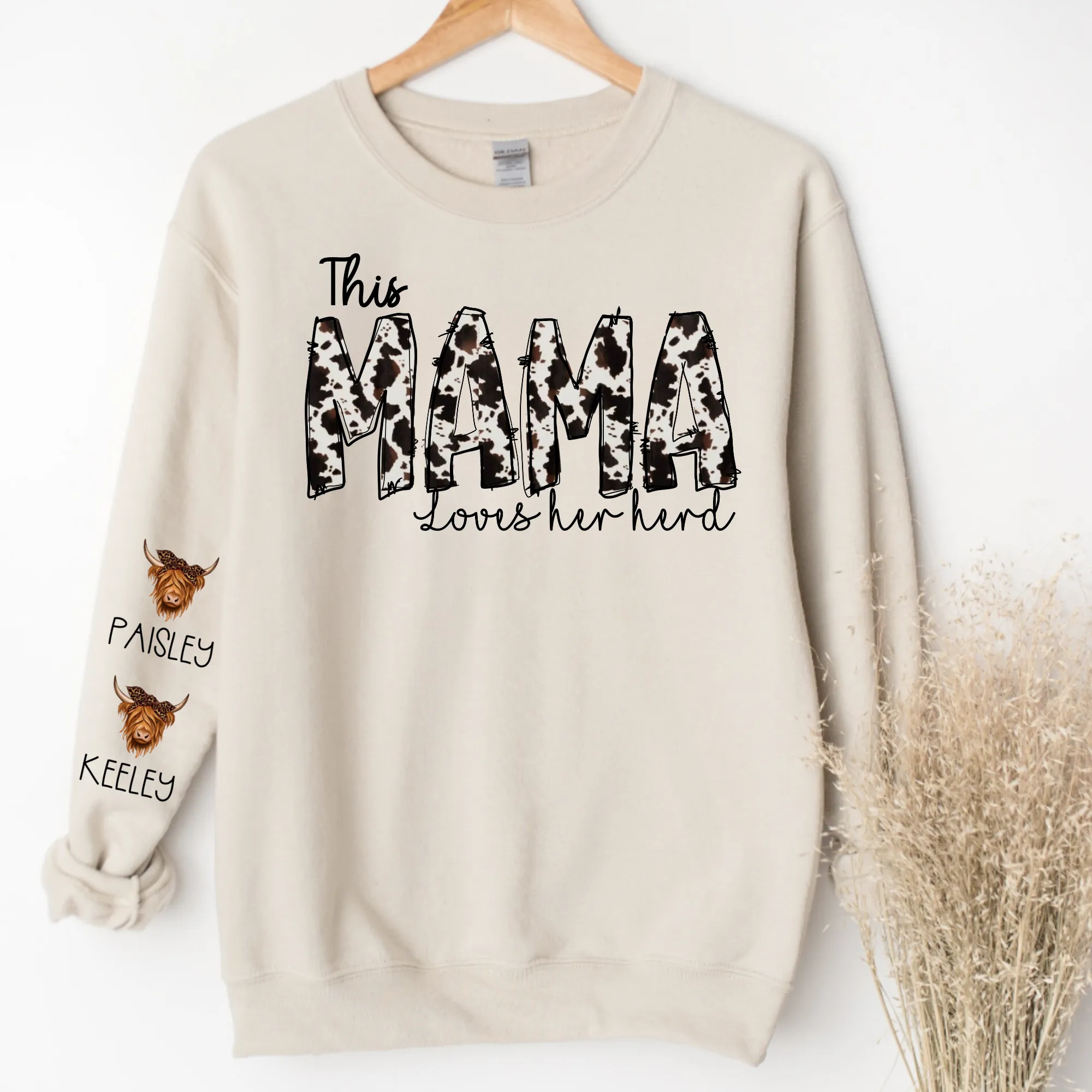 This Mama Loves Her Herd Personalized Sweatshirt Crewneck