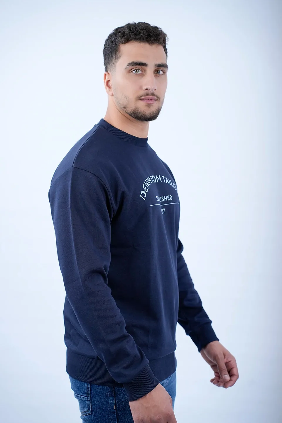 Tom Tailor Navy Sweater With Front Logo Design