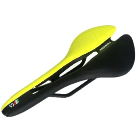 TOSEEK Mountain Bike Saddle Road Bicycle Seat Accessories, Color: Black Yellow