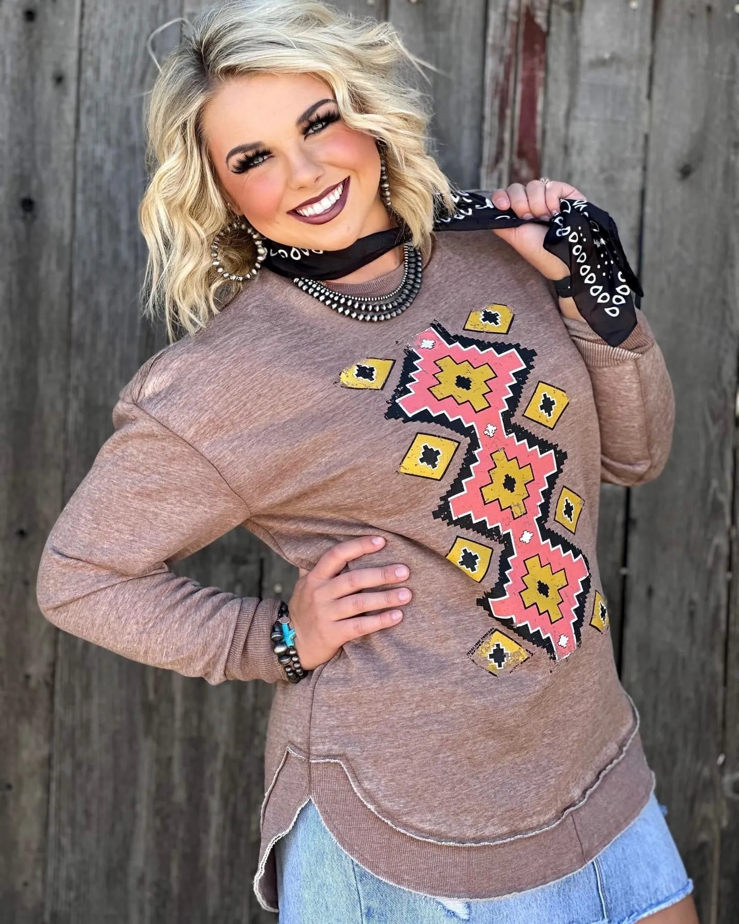 Troubadour Aztec Sweatshirt by Texas True Threads