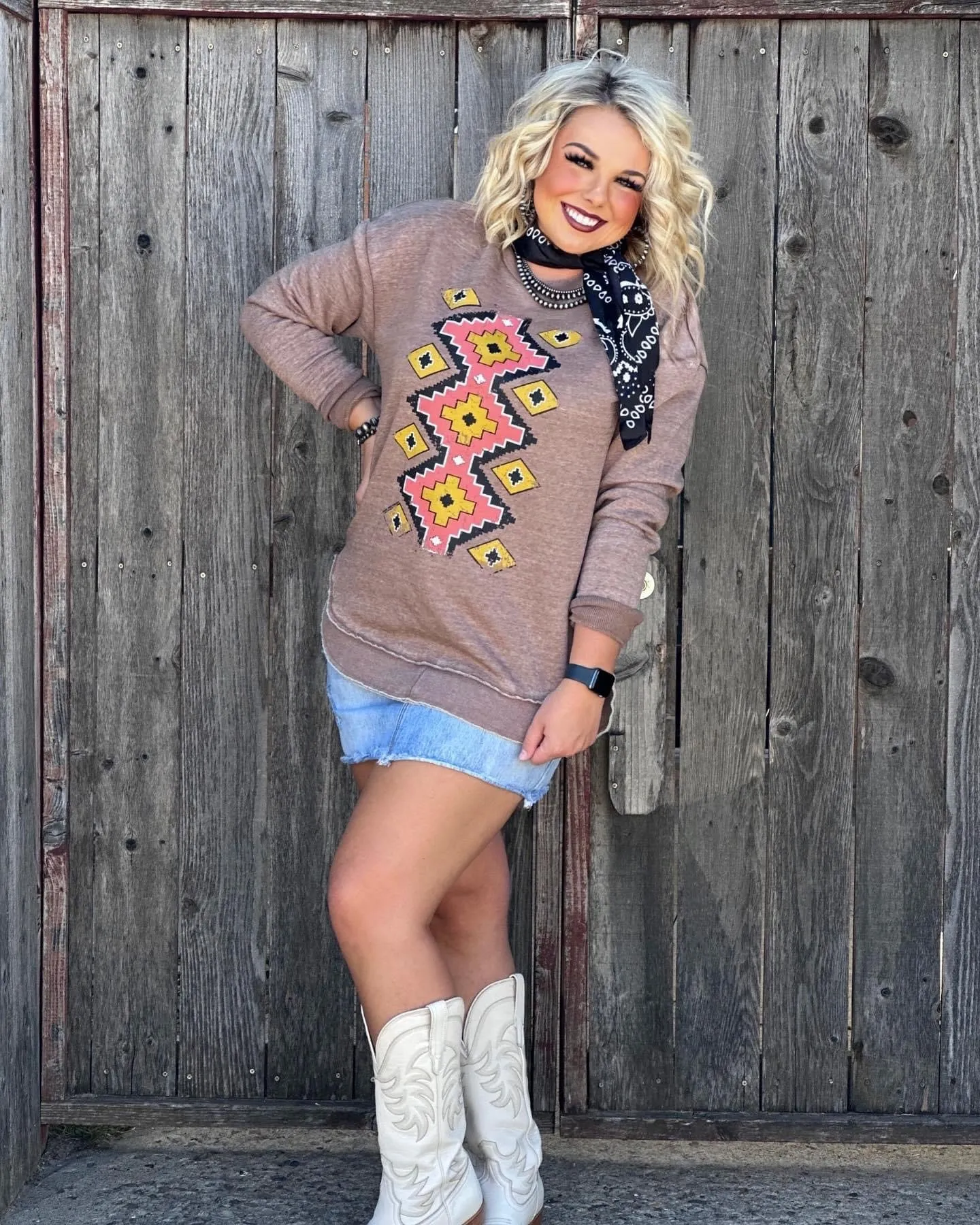 Troubadour Aztec Sweatshirt by Texas True Threads