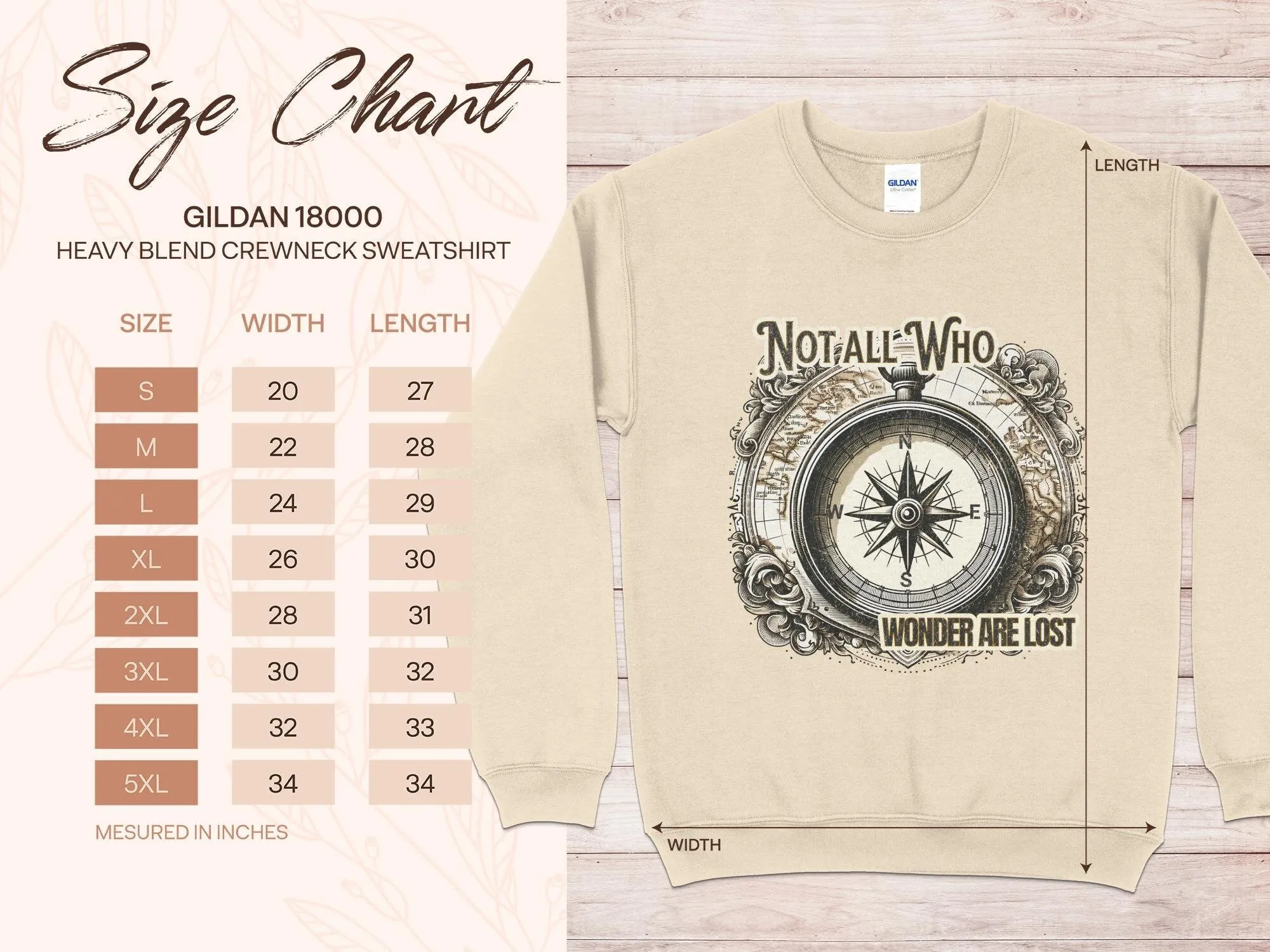 Vintage Compass Design T-Shirt, Not All Who Wonder Are Lost, Adventure Tee, Explorer Gift, Nautical Graphic Shirt, Unisex  Sweatshirt