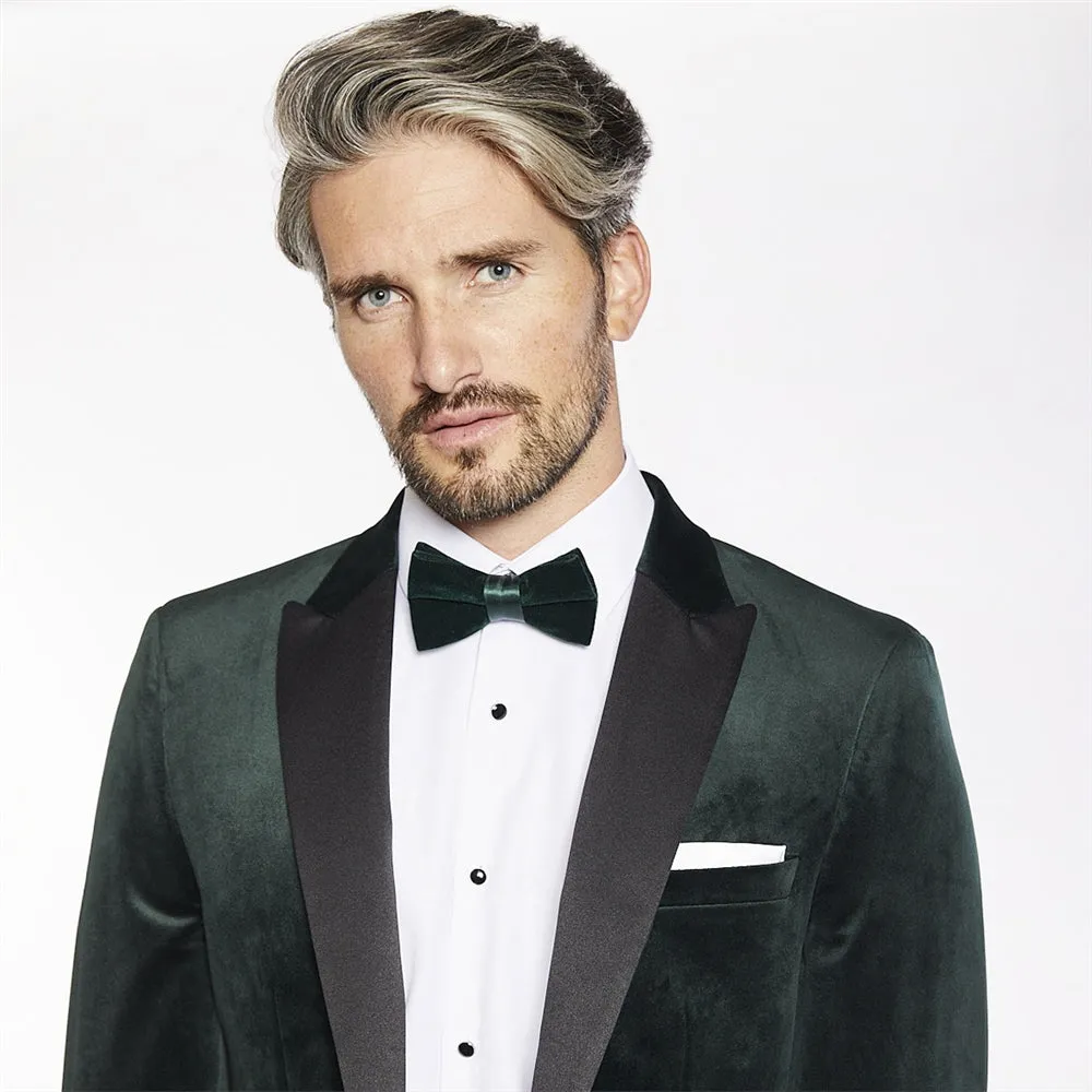 White Label - Velvet Tuxedo Jacket, Green