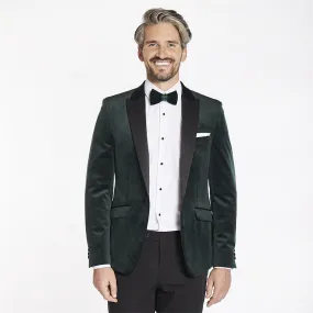 White Label - Velvet Tuxedo Jacket, Green