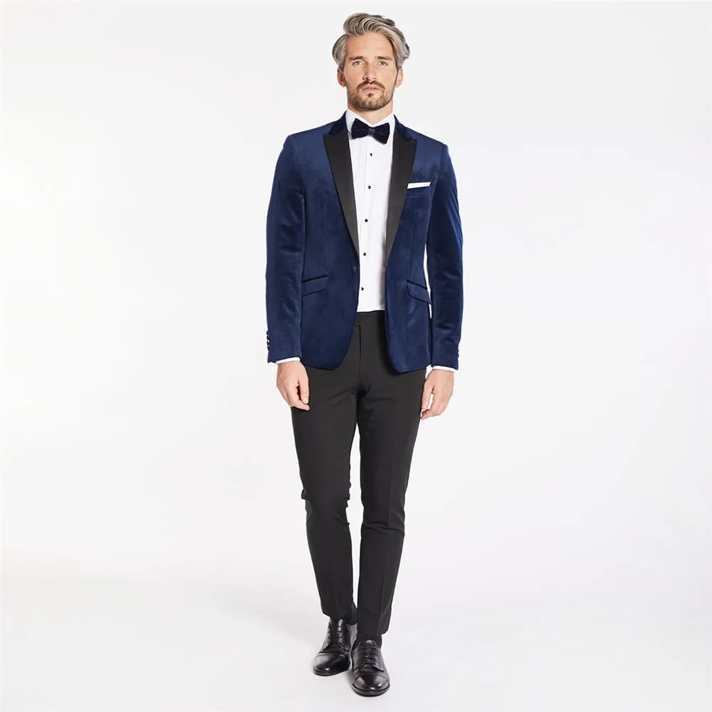 White Label - Velvet Tuxedo Jacket, Navy